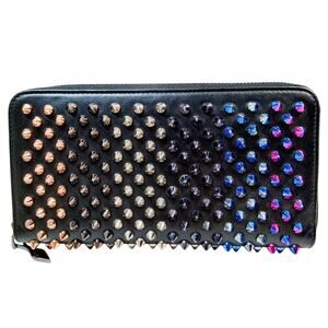 Christian Louboutin Long Wallet  Black Leather